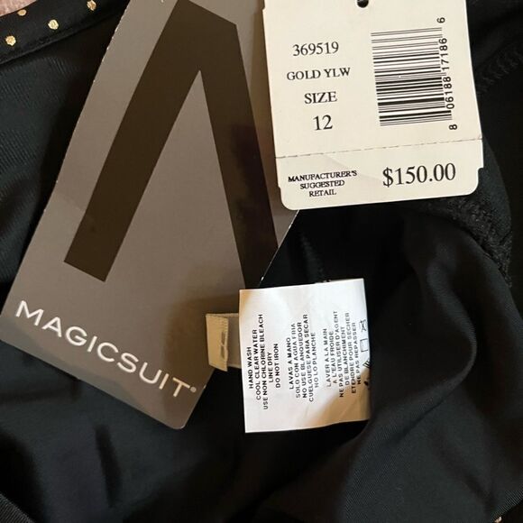 Magicsuit Black W/ Gold Polka Dot Swimsuit - Picture 3 of 3